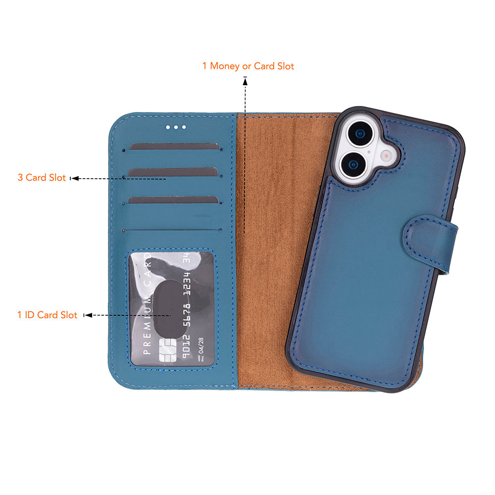 Magic iPhone 17 Detachable Leather Wallet Case