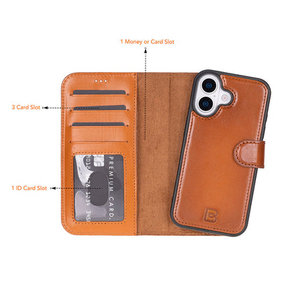 Magic iPhone 17 Detachable Leather Wallet Case