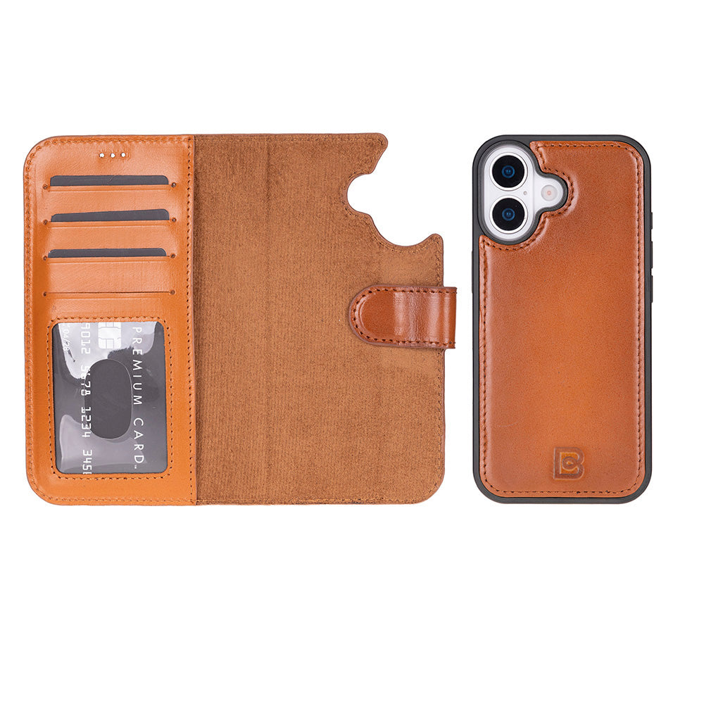 Magic iPhone 17 Detachable Leather Wallet Case