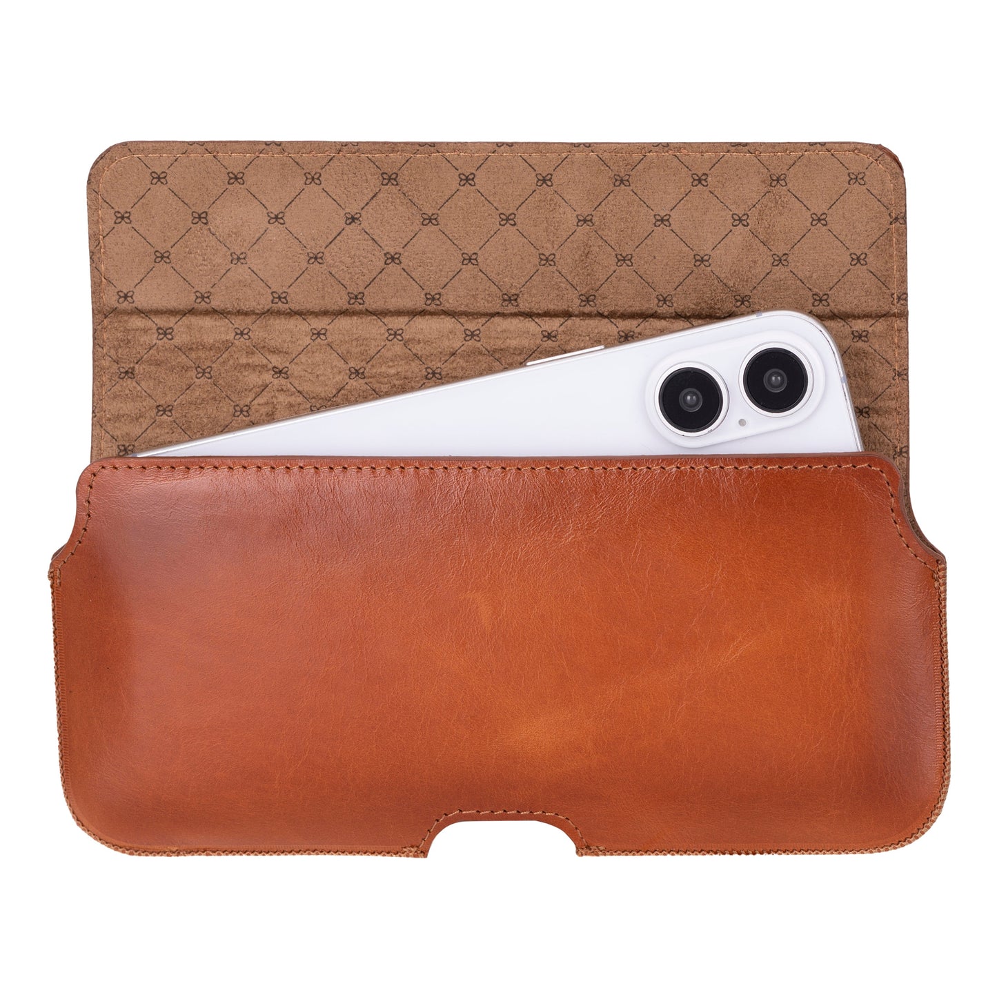 Aslant Leather Belt Phone Case Up to 6.9"