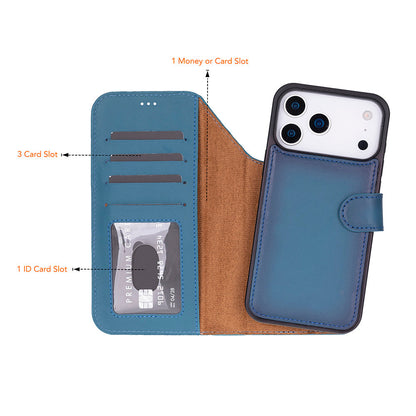 Magic iPhone 17 Pro Detachable Leather Wallet Case