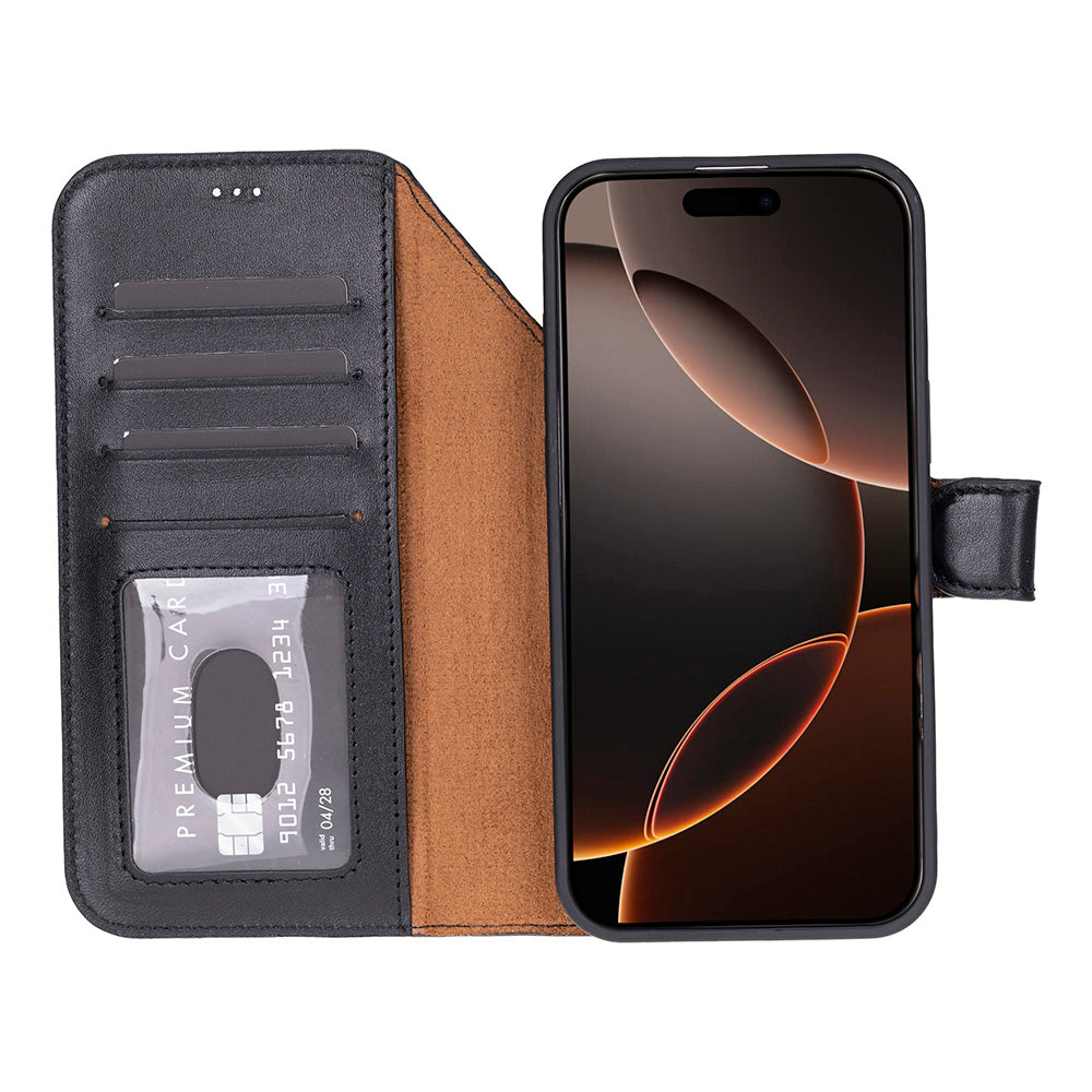Magic iPhone 17 Pro Detachable Leather Wallet Case
