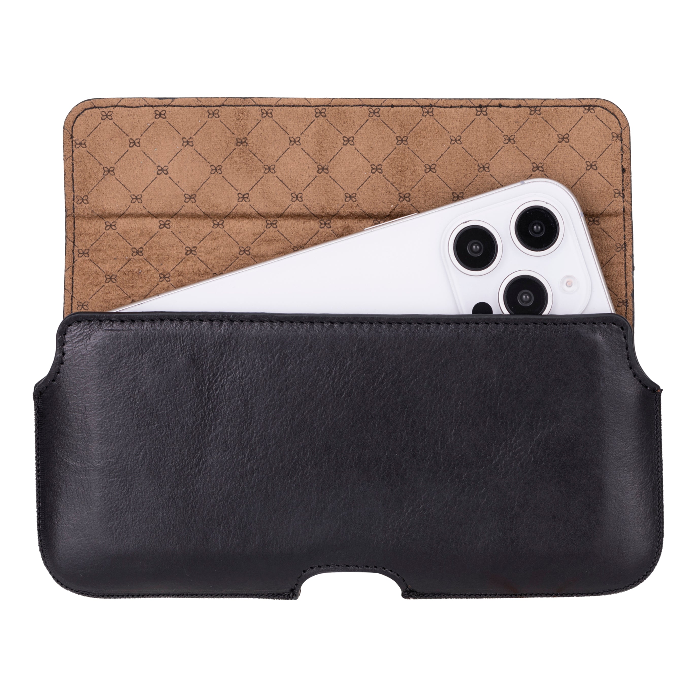 Aslant Leather Belt Phone Case Up to 6.9"