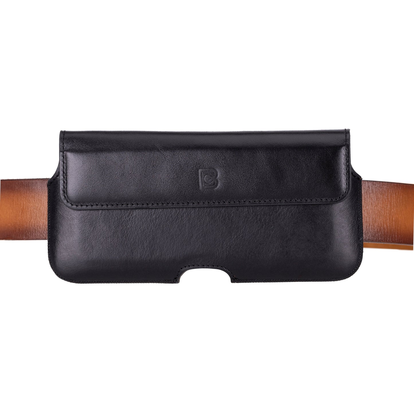 Aslant Leather Belt Phone Case Up to 6.9"