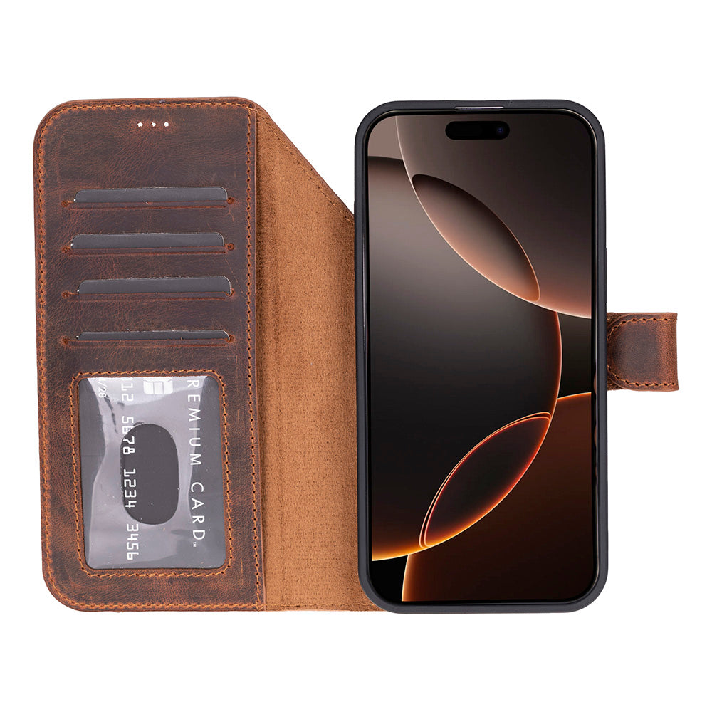 Magic iPhone 17 Pro Detachable Leather Wallet Case