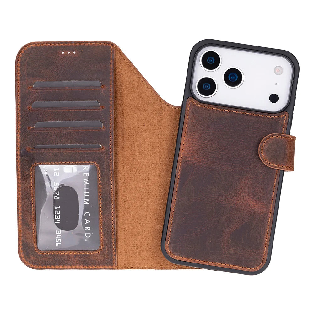 Magic iPhone 18 Pro Leather Detachable Wallet Case