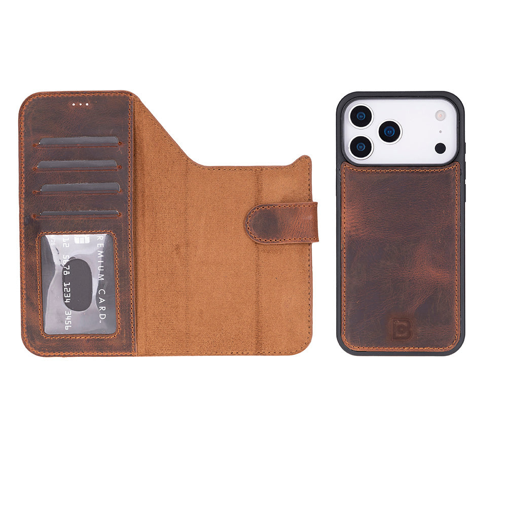 Magic iPhone 17 Pro Detachable Leather Wallet Case