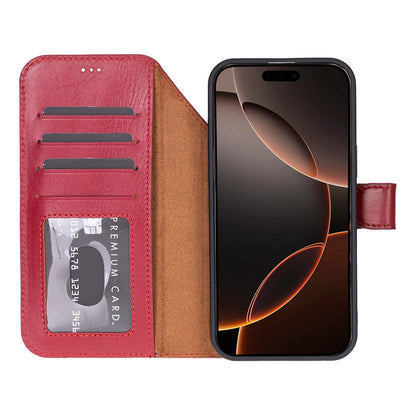 Magic iPhone 17 Pro Detachable Leather Wallet Case