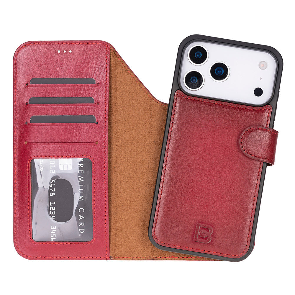 Magic iPhone 17 Pro Detachable Leather Wallet Case