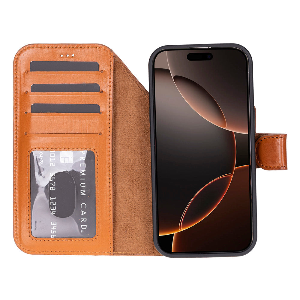 Magic iPhone 17 Pro Max Detachable Leather Wallet Case
