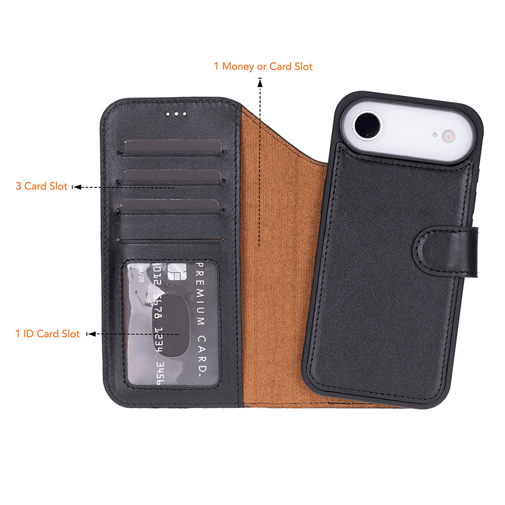Magic iPhone 17 Air Leather Detachable Wallet Case