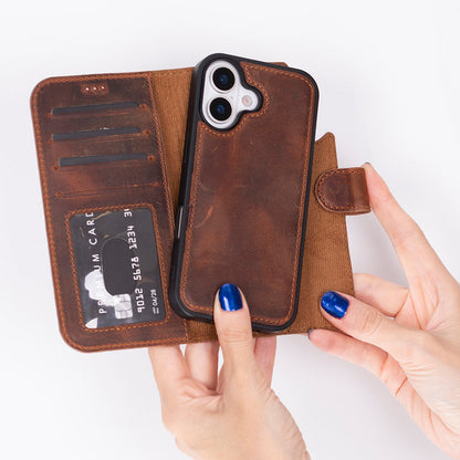 Magic iPhone 17 Detachable Leather Wallet Case