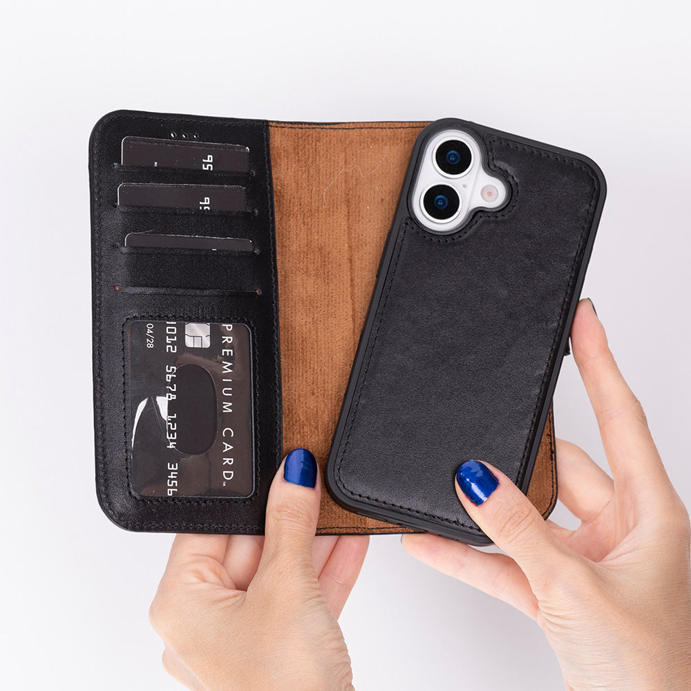 Magic iPhone 17 Detachable Leather Wallet Case
