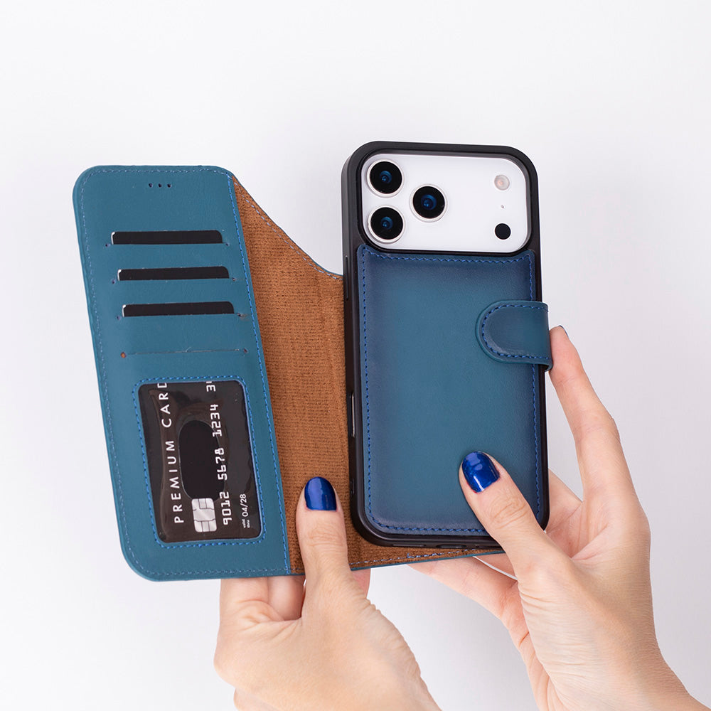 Magic iPhone 17 Pro Detachable Leather Wallet Case