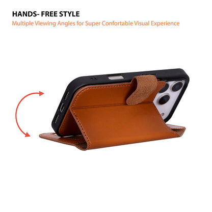 Magic iPhone 17 Pro Detachable Leather Wallet Case