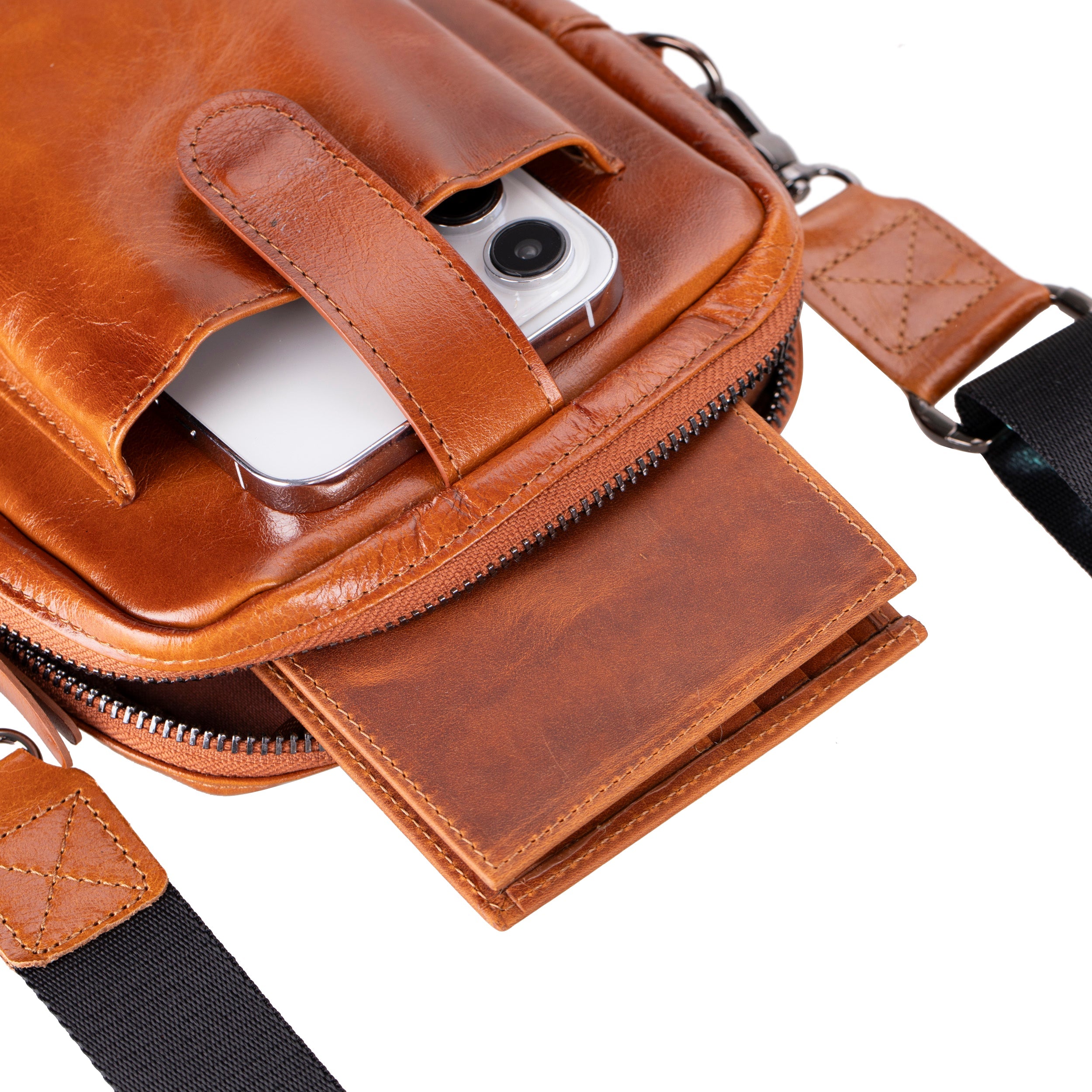 Pisa Genuine Leather Crossbody Bag