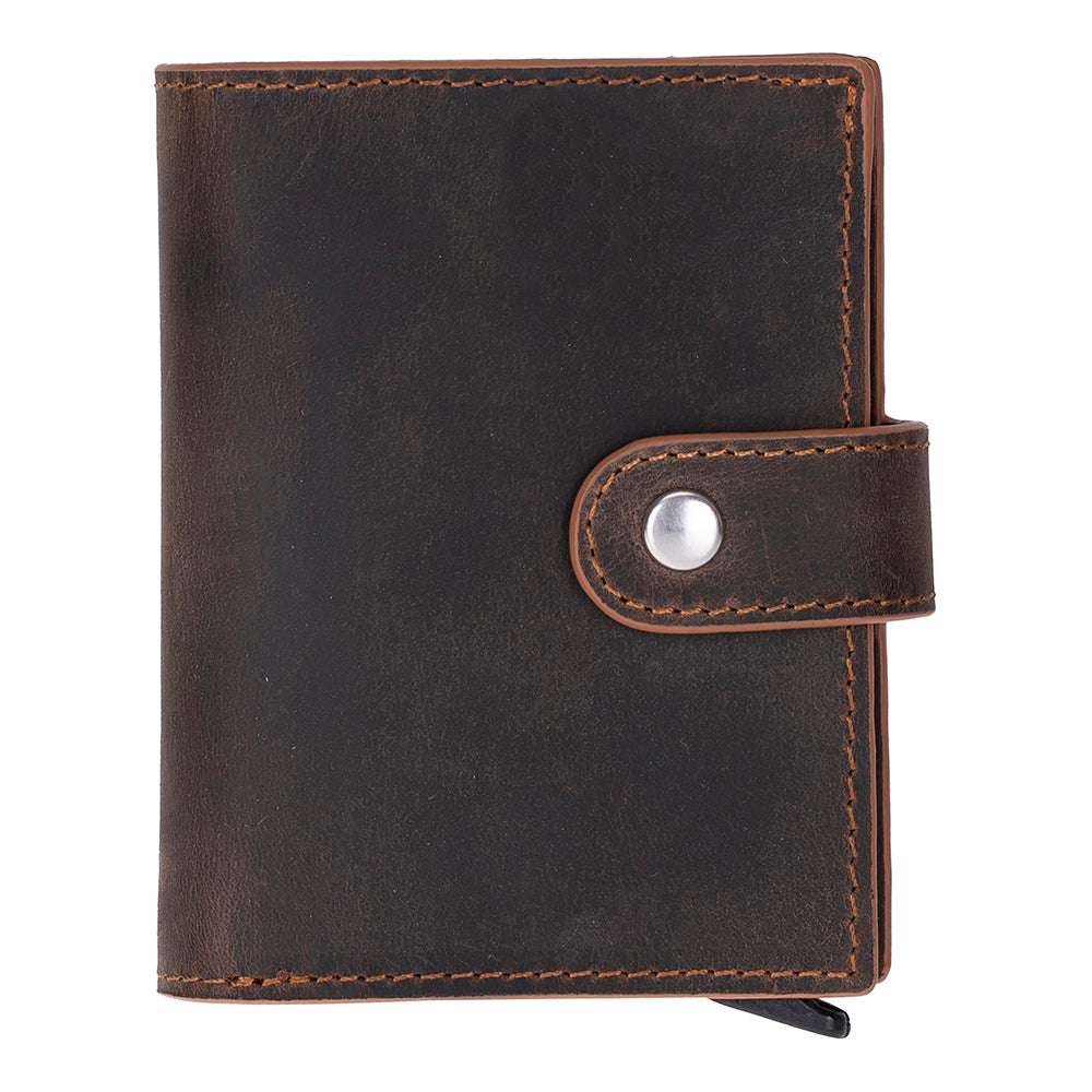 Palermo Zip Mechanical Genuine Leather Card Holder