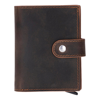 Palermo Zip Mechanical Genuine Leather Card Holder