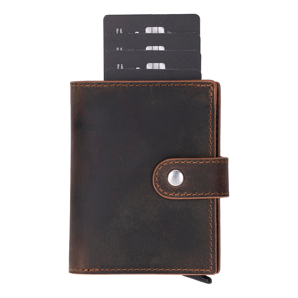 Palermo Zip Mechanical Genuine Leather Card Holder