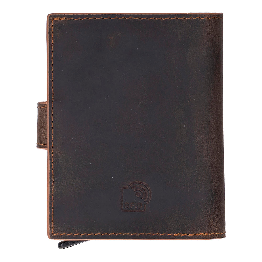 Palermo Zip Mechanical Genuine Leather Card Holder