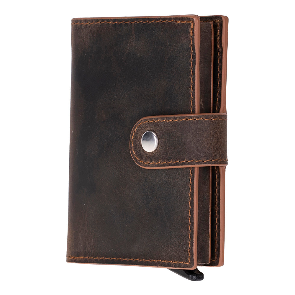 Palermo Zip Mechanical Genuine Leather Card Holder