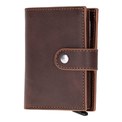 Palermo Zip Mechanical Genuine Leather Card Holder