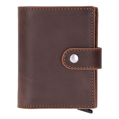 Palermo Zip Mechanical Genuine Leather Card Holder