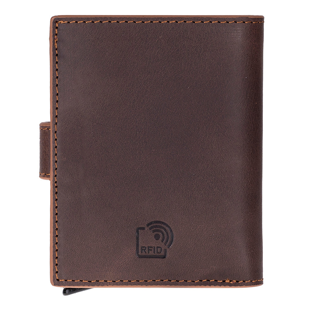 Palermo Zip Mechanical Genuine Leather Card Holder