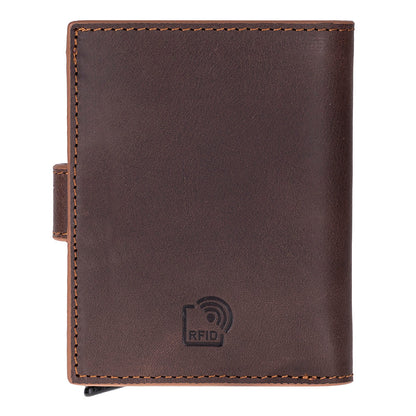 Palermo Zip Mechanical Genuine Leather Card Holder