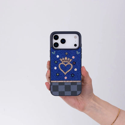Vissel Heart Crystal Luxury Case for iPhone 17 Pro Max