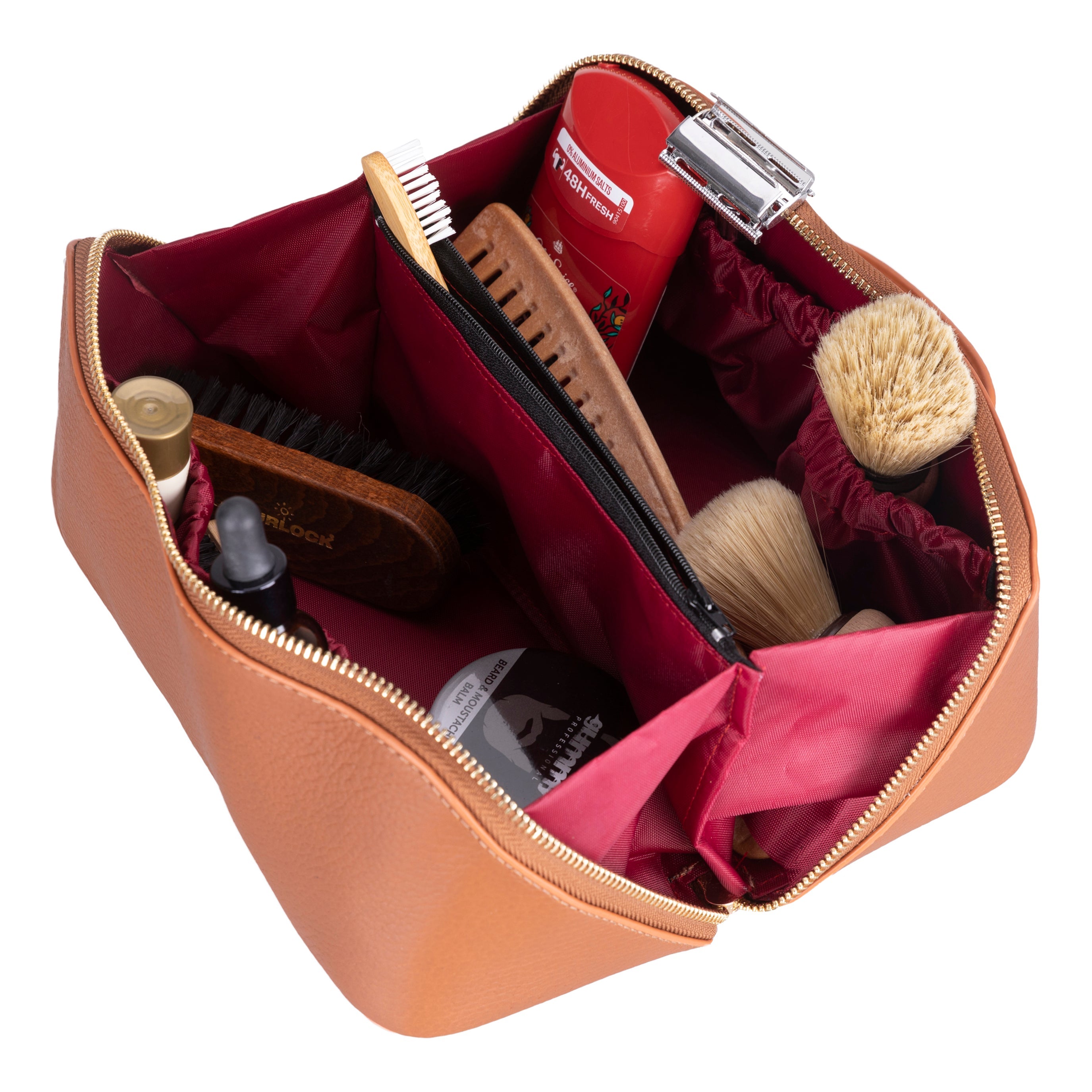 Soluno Leather Make up Bag