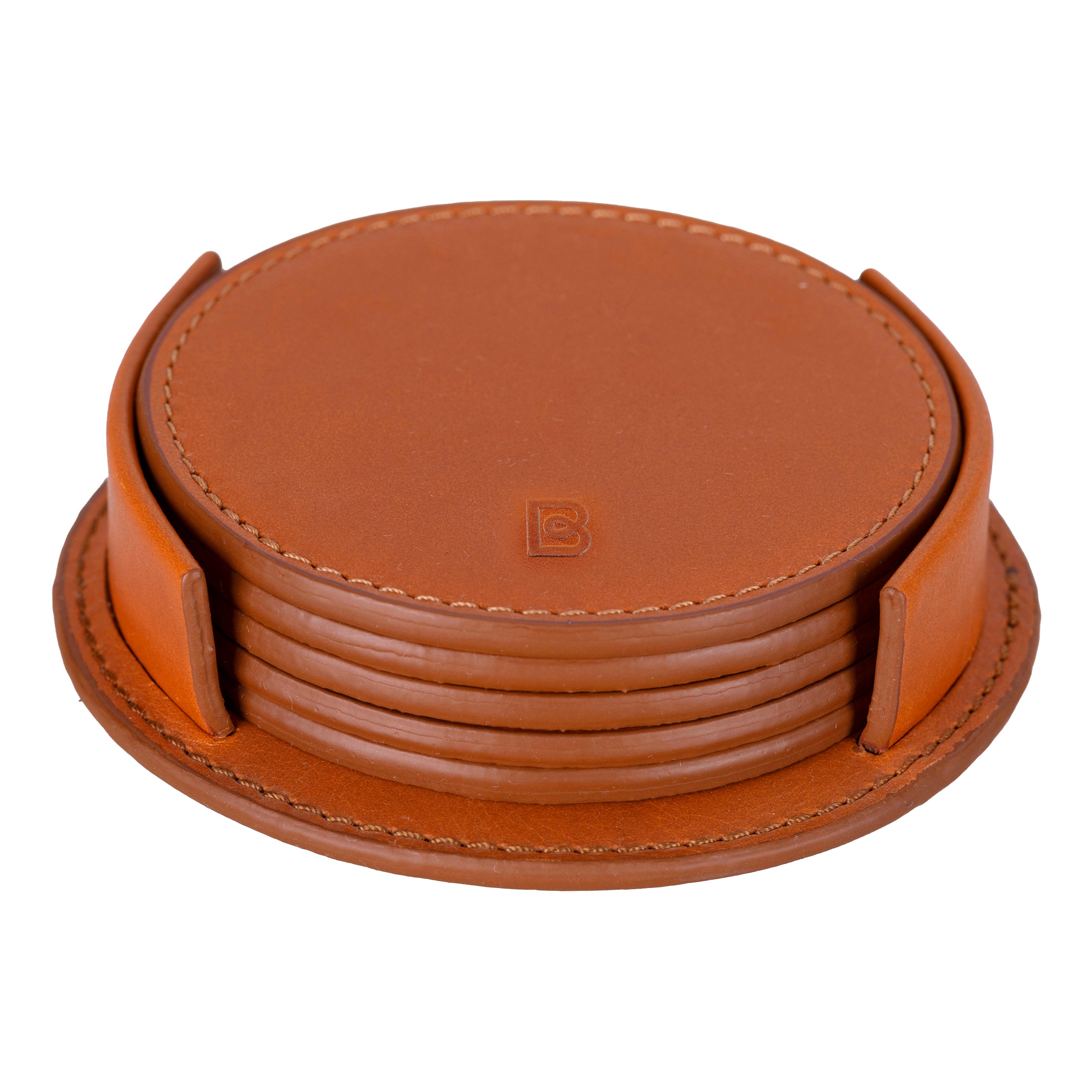 Lavo Leather Cup Coaster Set