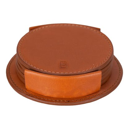 Lavo Leather Cup Coaster Set
