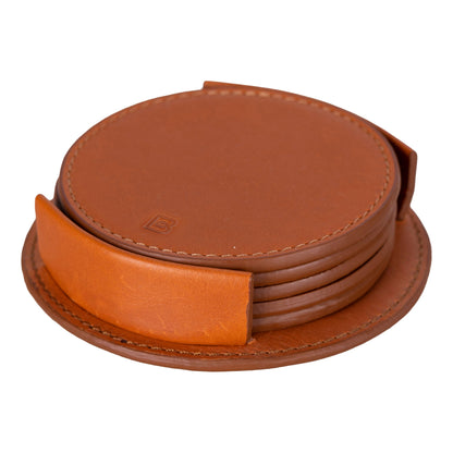 Lavo Leather Cup Coaster Set