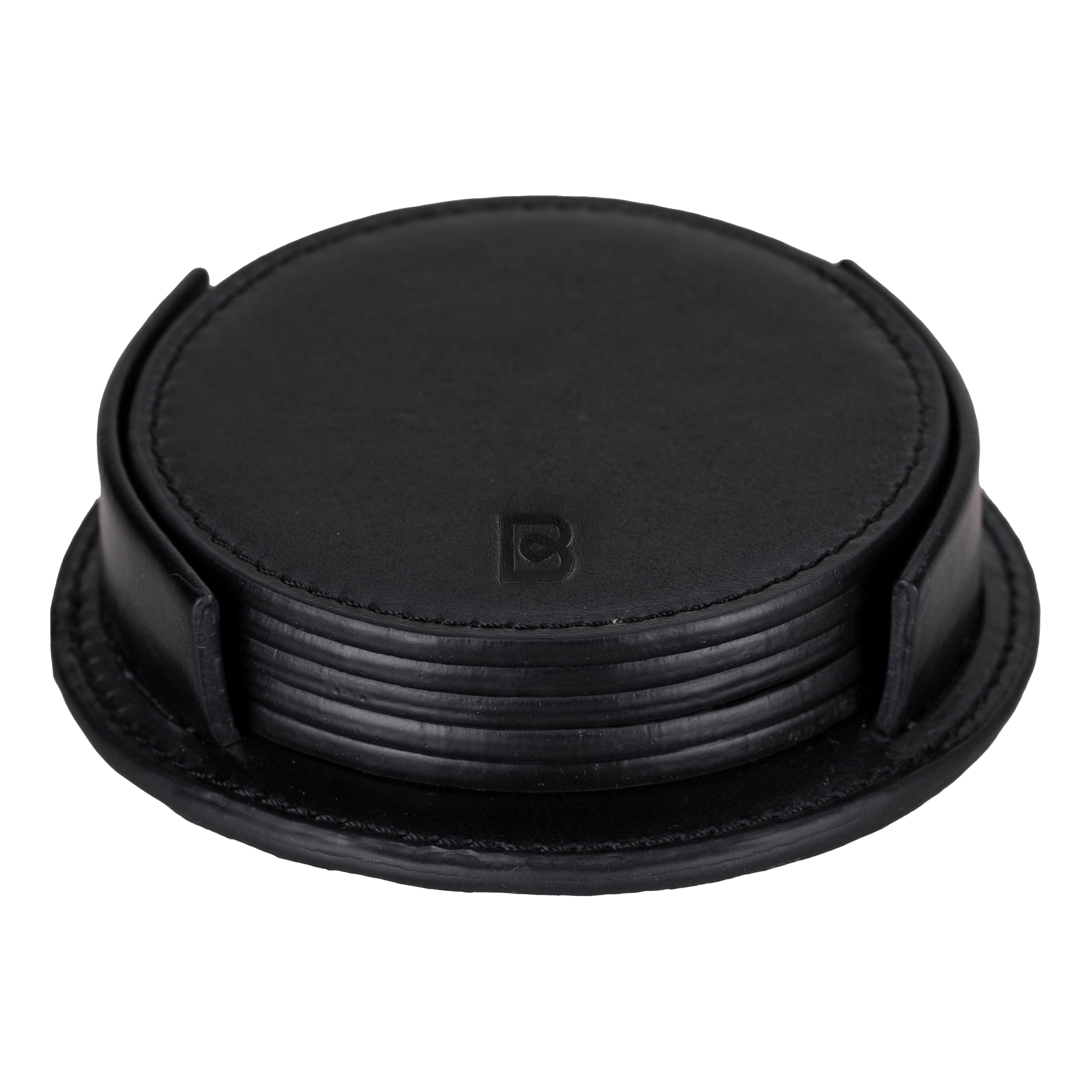 Lavo Leather Cup Coaster Set
