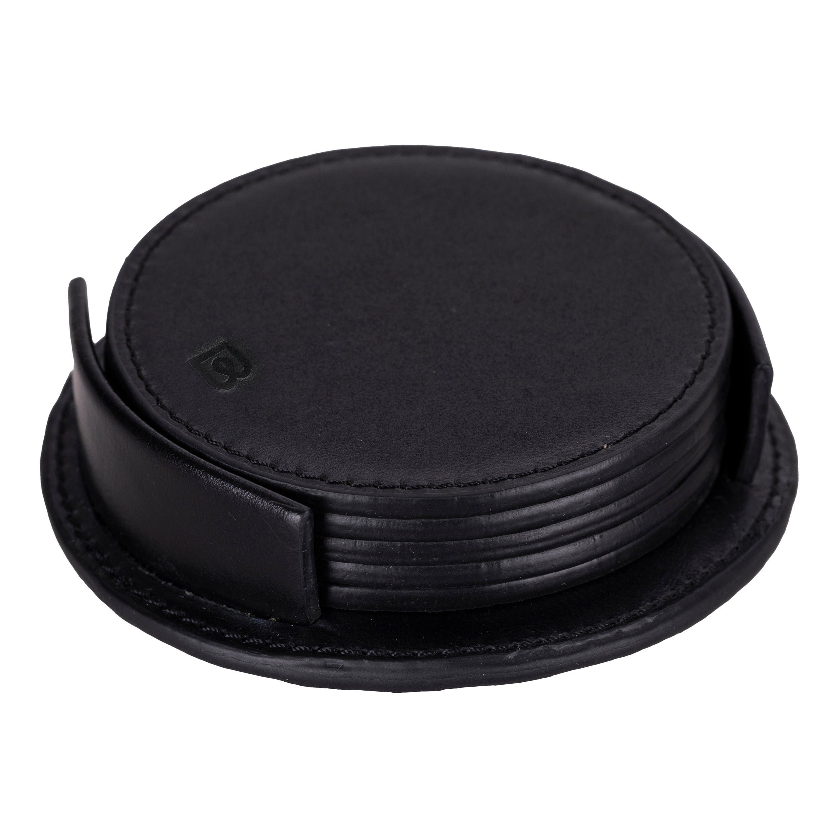 Lavo Leather Cup Coaster Set