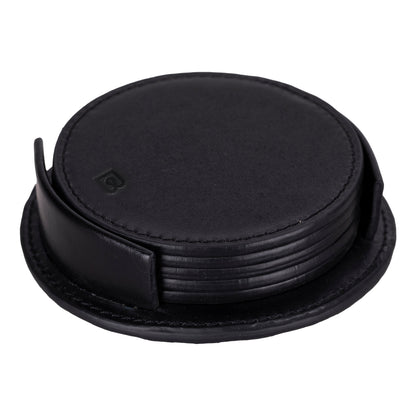 Lavo Leather Cup Coaster Set