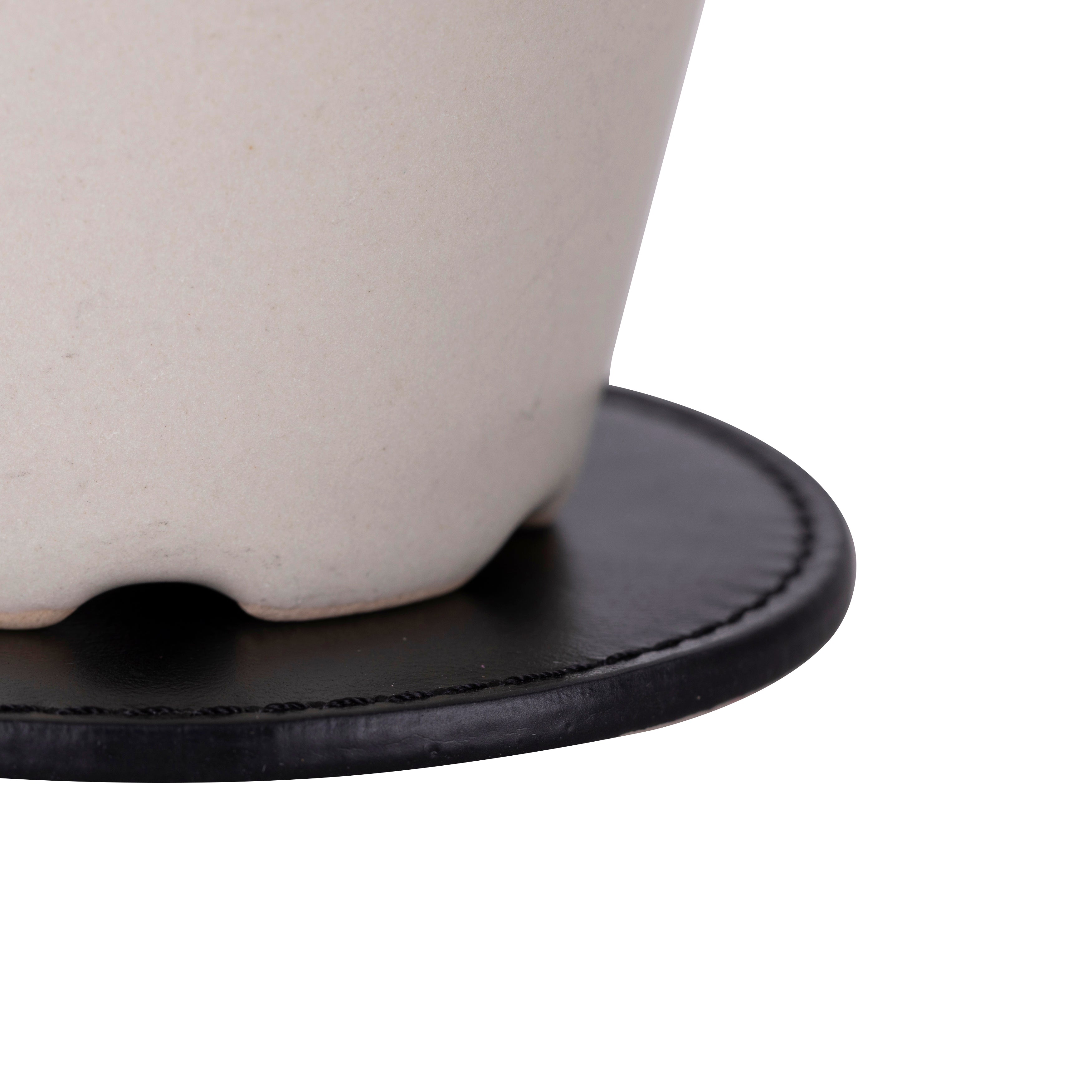 Lavo Leather Cup Coaster Set