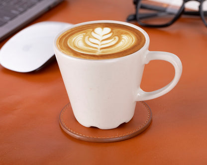 Lavo Leather Cup Coaster Set