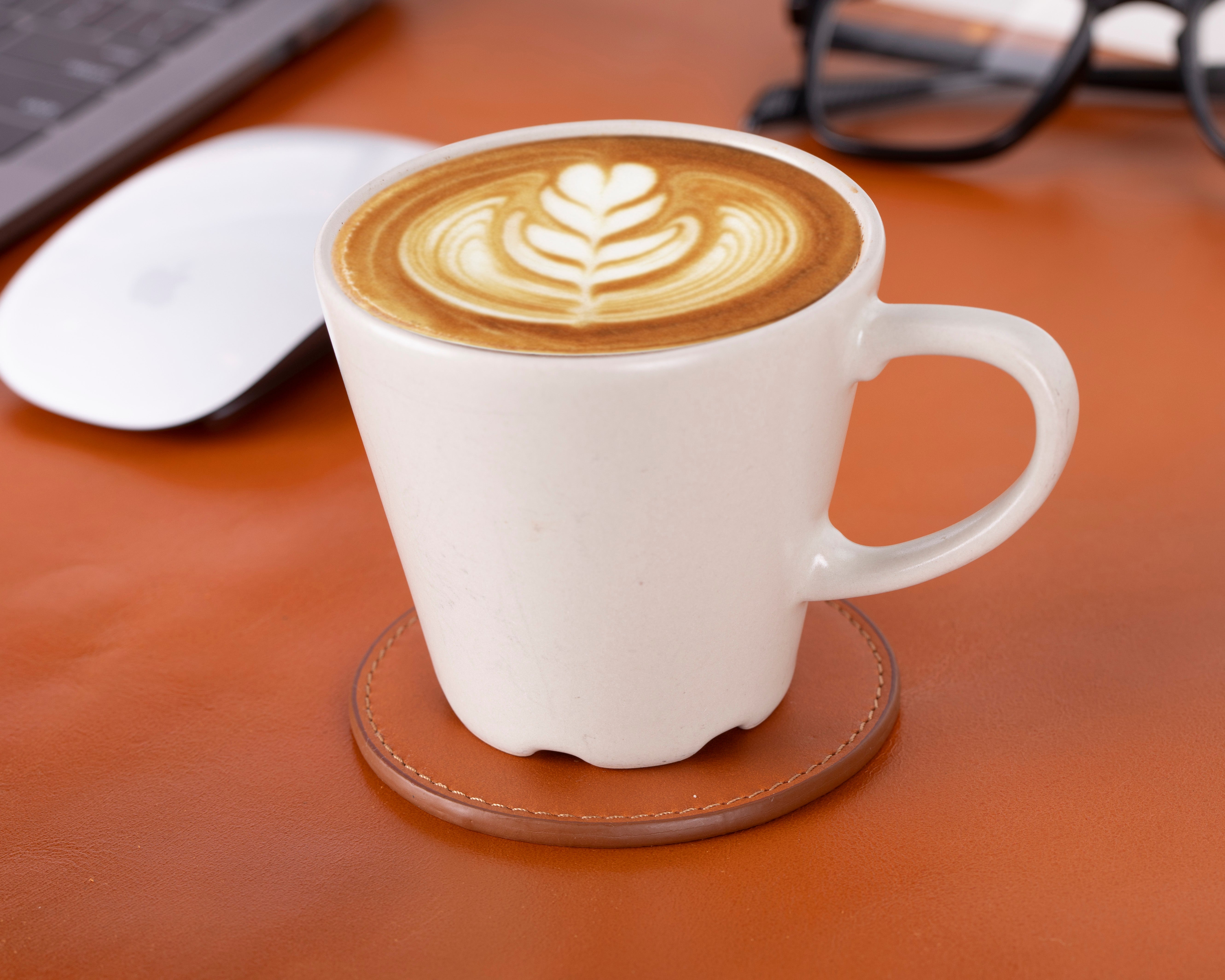 Lavo Leather Cup Coaster Set