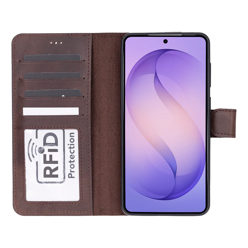 Magic Samsung Galaxy S26 Plus Detachable Leather Wallet Case
