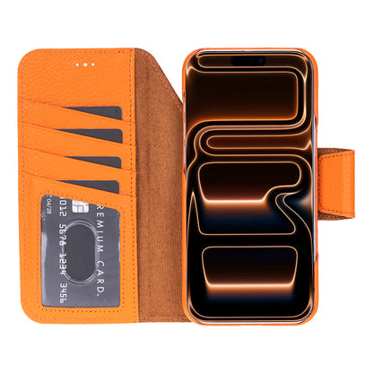 Elite Magic iPhone 17 Pro Leather Detachable Wallet Case