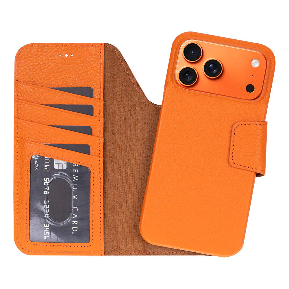 Elite Magic iPhone 17 Pro Leather Detachable Wallet Case