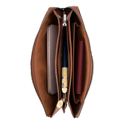 Maesta Leather Clutch Bag