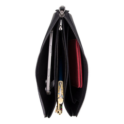 Maesta Leather Clutch Bag
