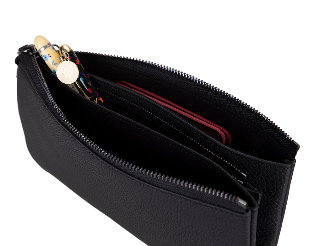 Maesta Leather Clutch Bag