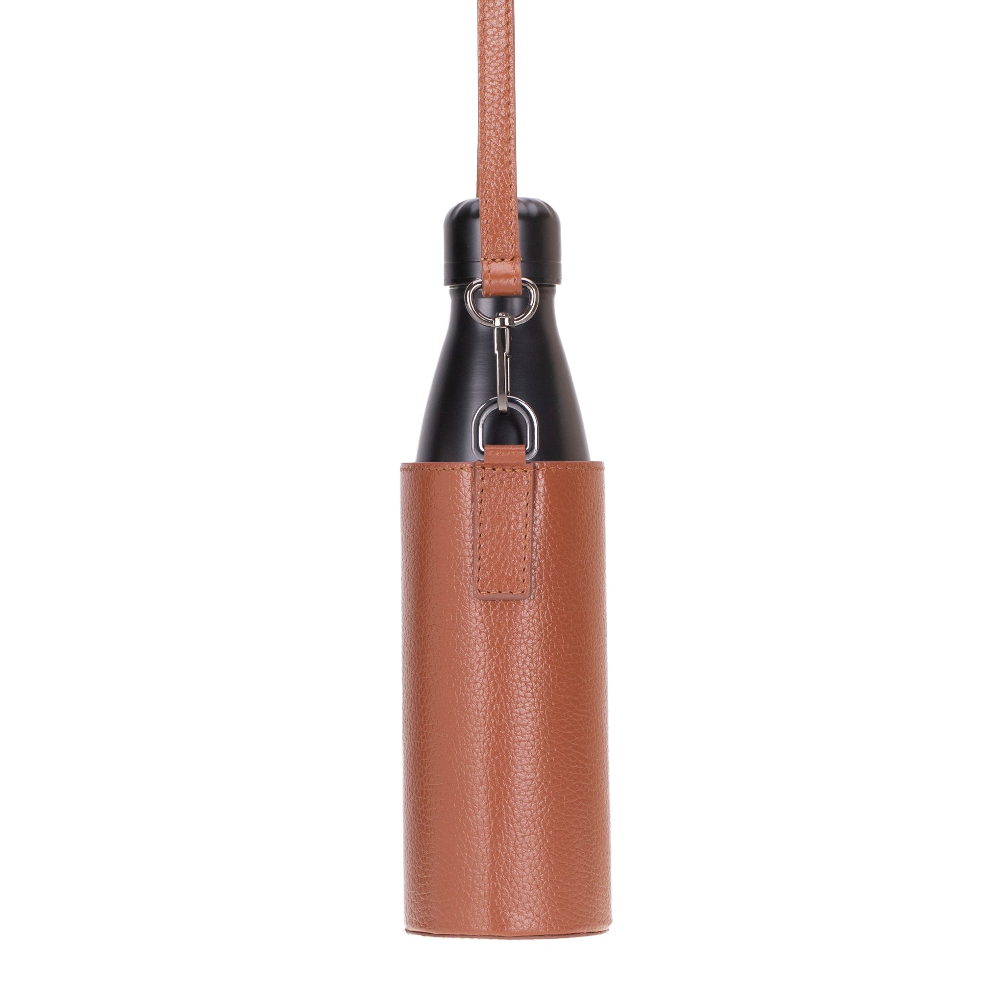 Leather Bottle Sleeve with Strap - The Stitched Cow