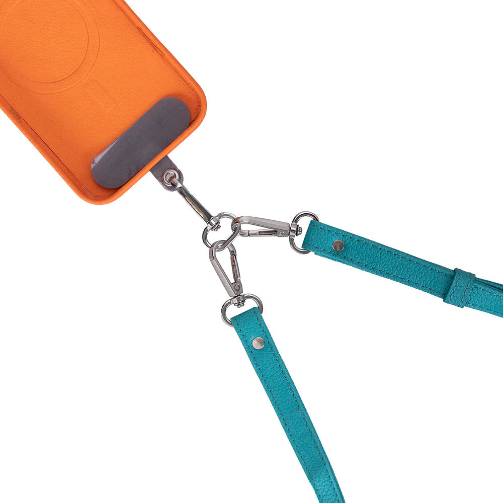 FlexGo Leather Phone Strap & Wallet Set – Clip-On Flex