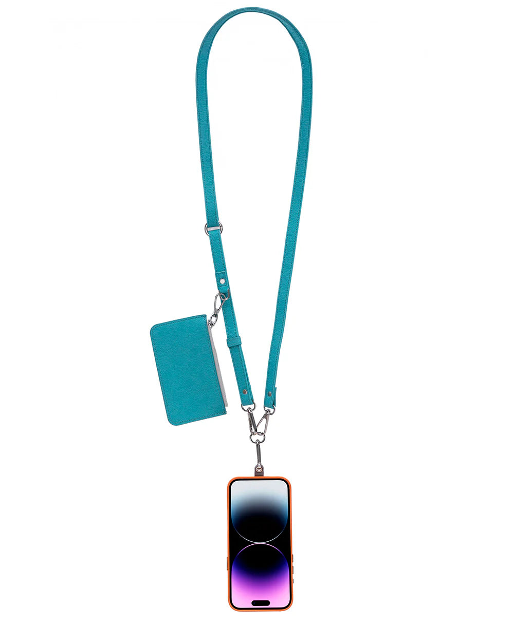 FlexGo Leather Phone Strap & Wallet Set – Clip-On Flex