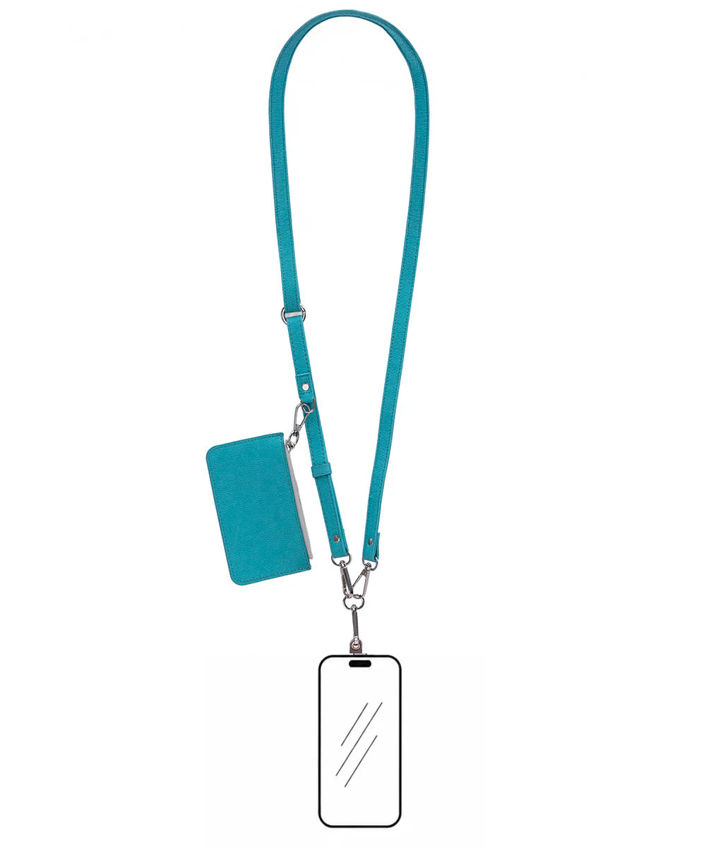 FlexGo Leather Phone Strap & Wallet Set – Clip-On Flex